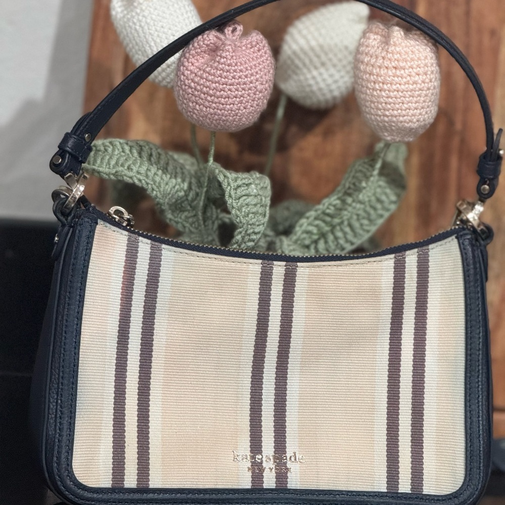 Kate Spade Navy and Cream Striped Women's Bag - Picture 8 of 13